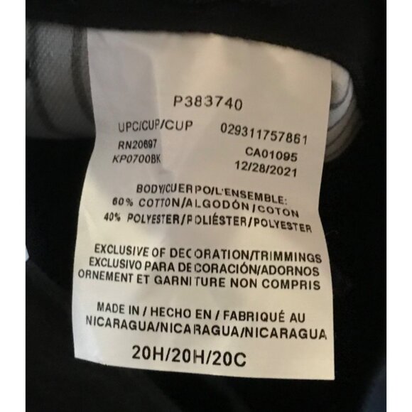 Dickies Khaki Pants Boys Flat Front Classic Fit 20 Husky Adjustable Waist Black - Picture 5 of 8